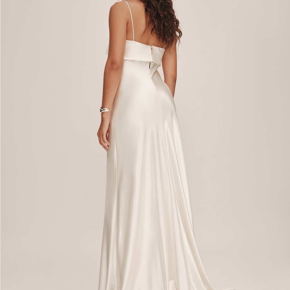Reformation Silk Cream Dress - Picture 4 of 8